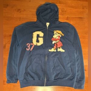 Vintage Disney Snow White Grumpy Dwarf Full Zip Up | $45